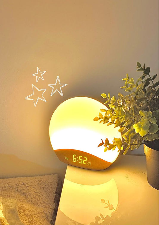 Sunrise Alarm Clock, White Noise Machine: Natural Wake Up Light, Adjustable Clock with Bluetooth Speaker for Bedroom, 25 Sleep Sounds for Babies, Adults and Kids